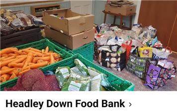 Supporting the Headley Down Food Bank